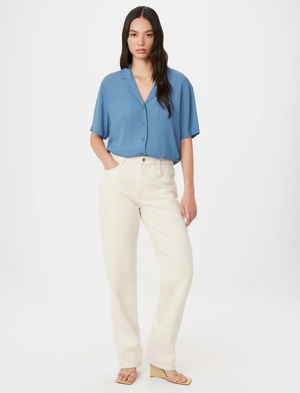 Camp Collar Blouse - Coronet Blue