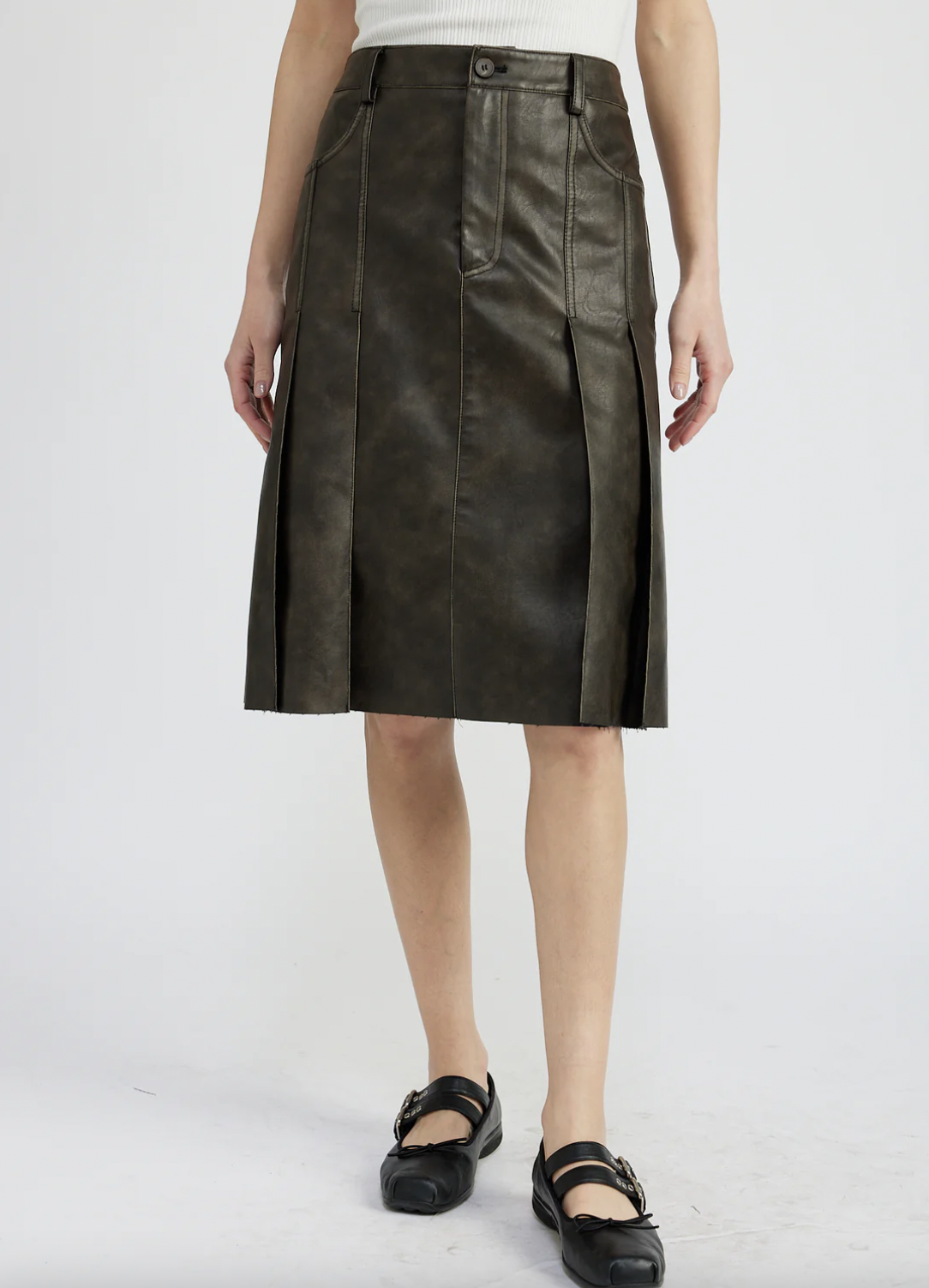 Drew Midi Skirt - Dark Brown