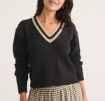 Bella Cropped Sweater - Faded Black