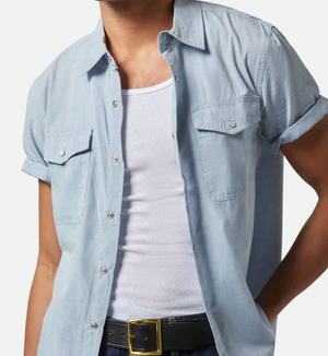 Wayne Western Shirt - Medium Blue