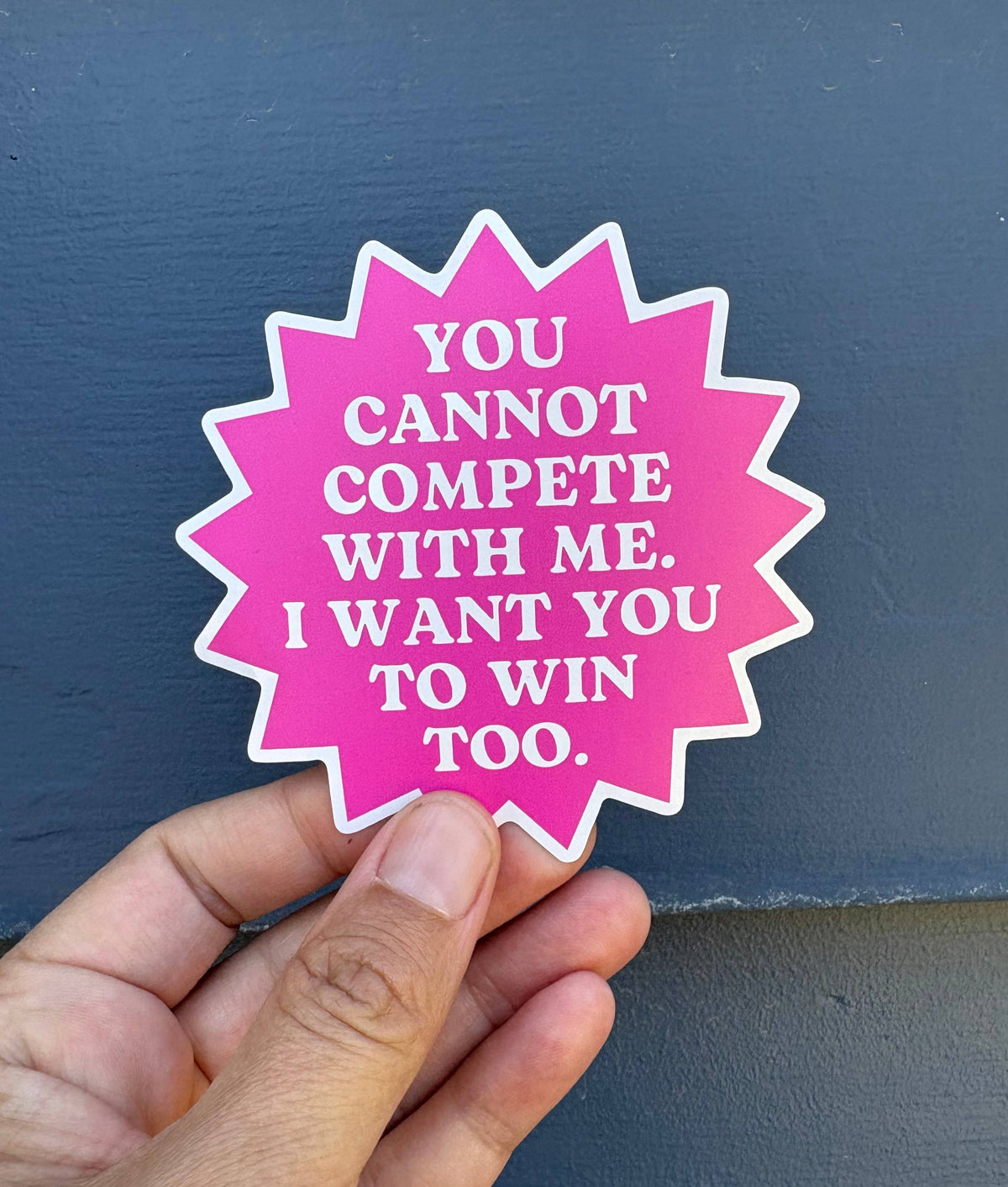 Support and Win Together Sticker