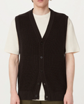 Ribbed Sweater Vest - Dark Chocolate