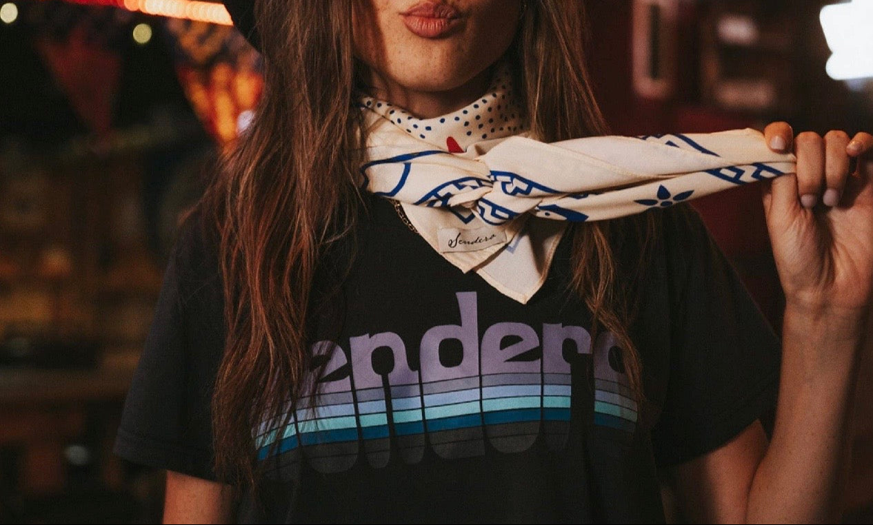 Madre Del Desierto Blue Bandana Scarf