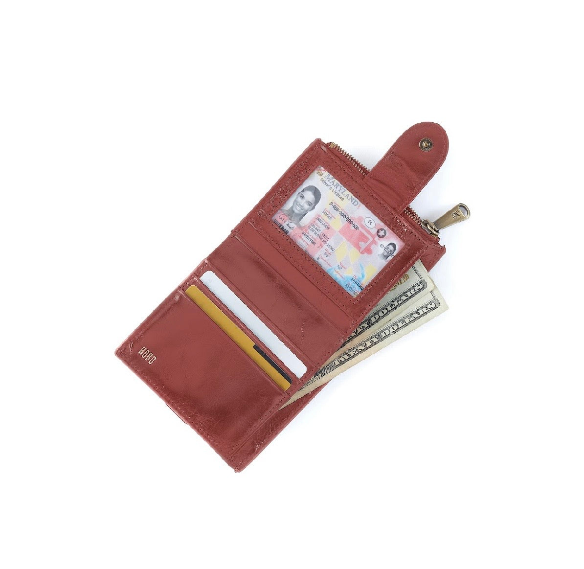Rosewood Dunn Mini Wallet - Polished Leather