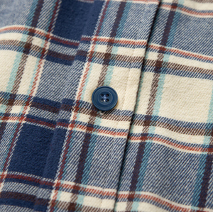 Calico Flannel - Natural Blue