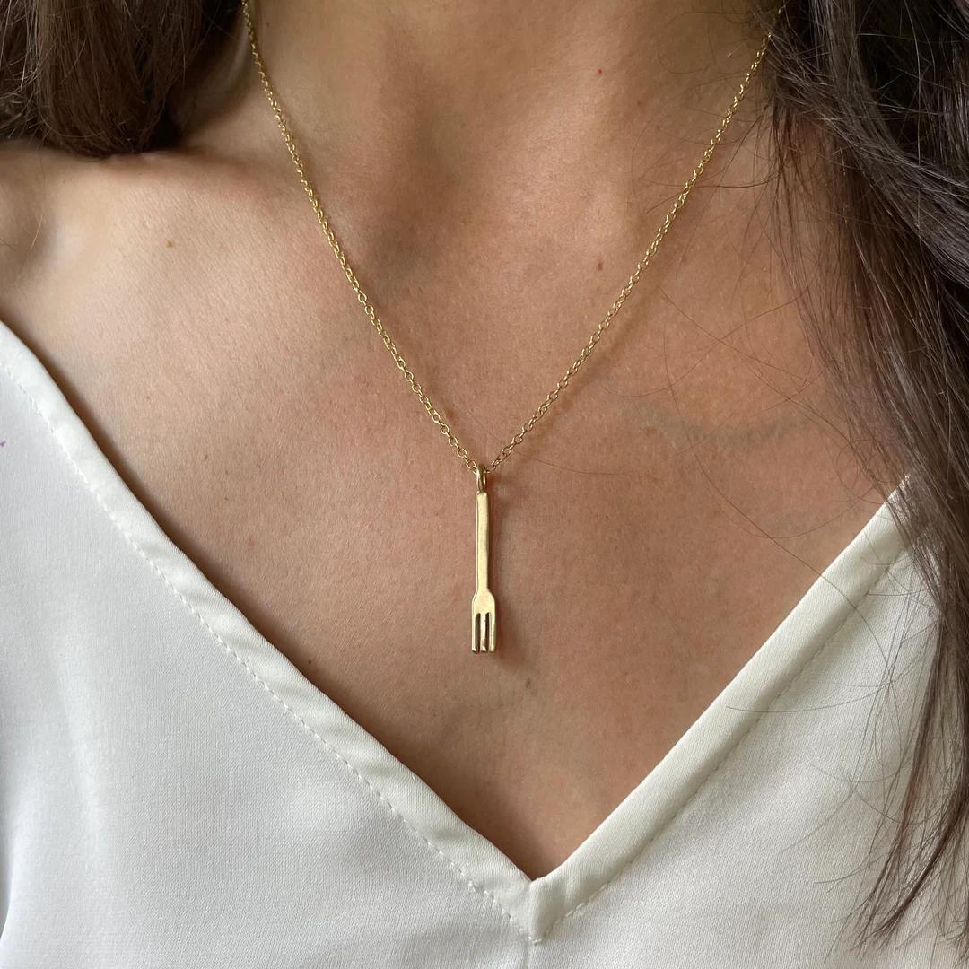 Fork Pendant Necklace