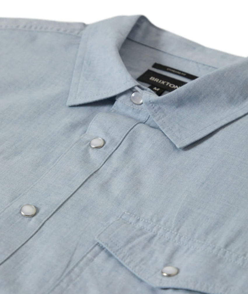 Wayne Western Shirt - Medium Blue
