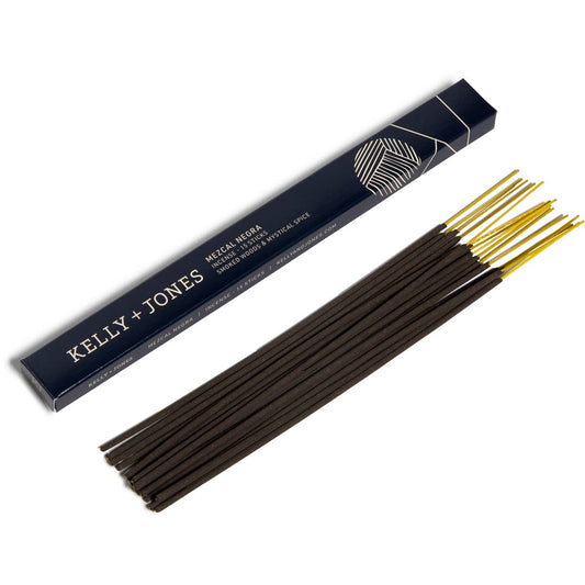 Incense sticks with a 'Kelly + Jones' box on a white background