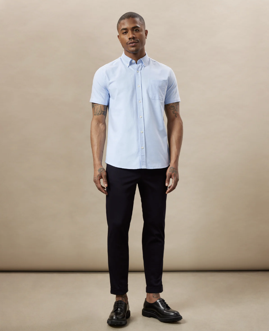 Jasper Oxford S/S Shirt - Light Blue