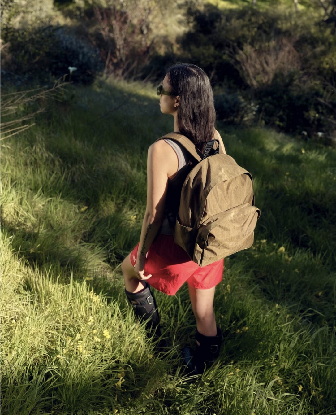 Large Nylon Backpack - Seaweed