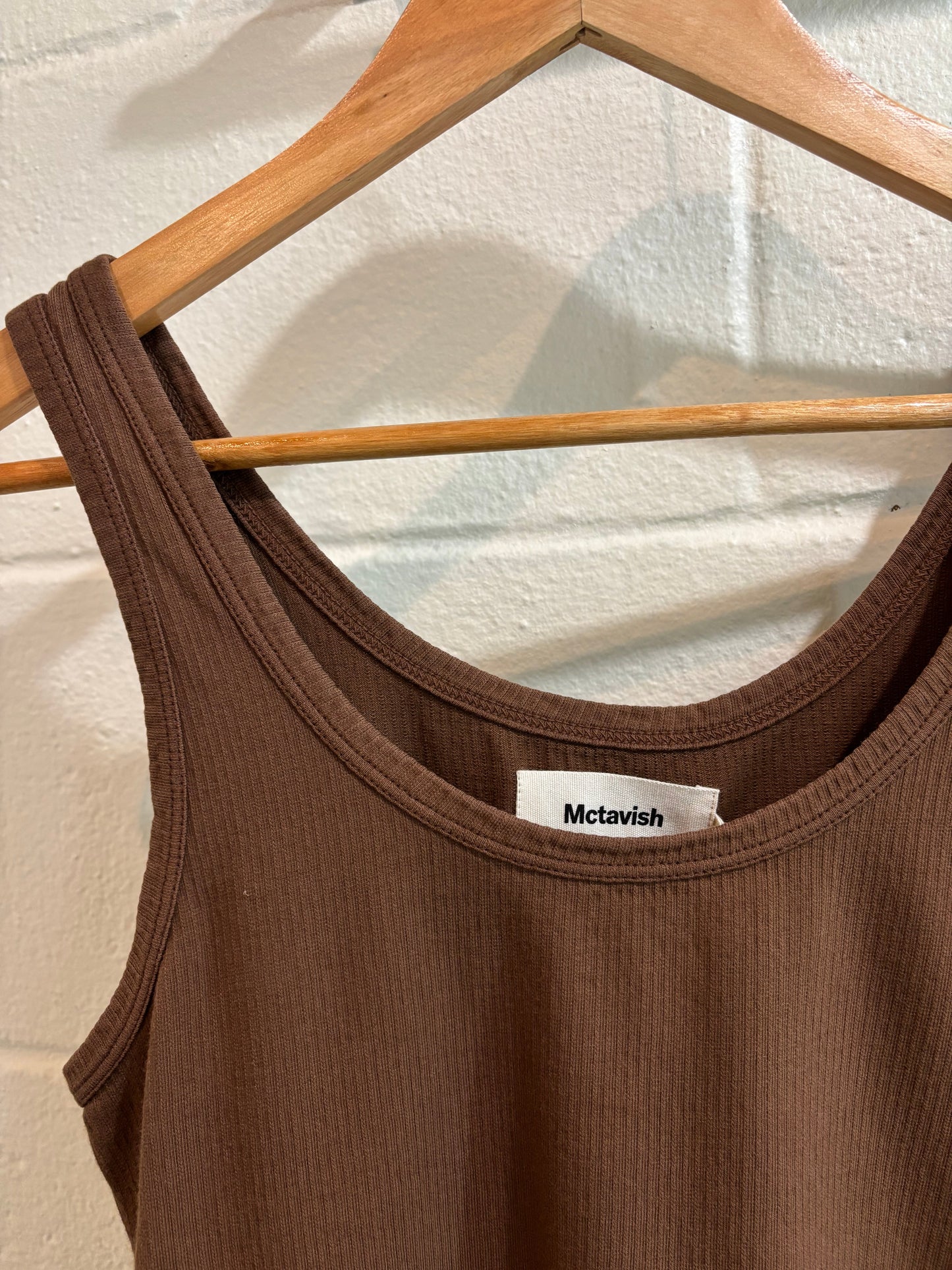 Rib Singlet - Brown