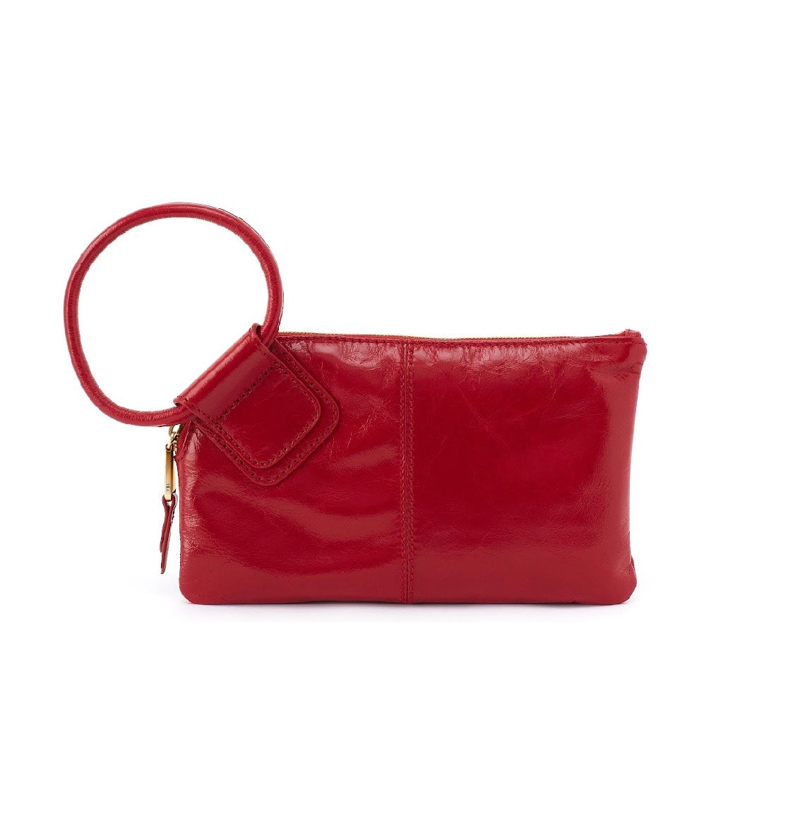 True Red Sable Wristlet - Polished Leather