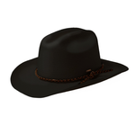 Range Straw Cowboy Hat - Black