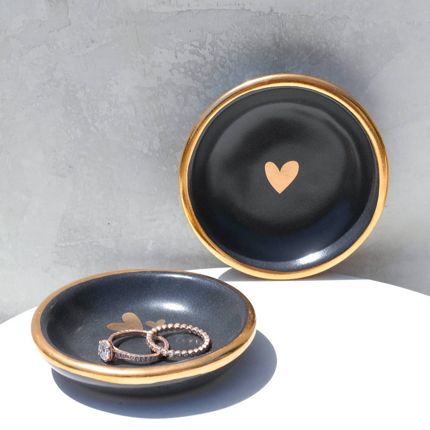 Black Heart Ring Dish