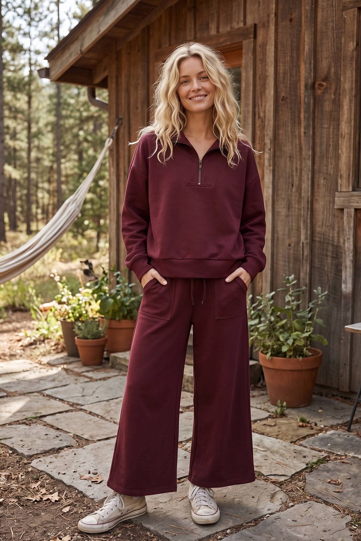 Pullover & Wide Leg Pants Set