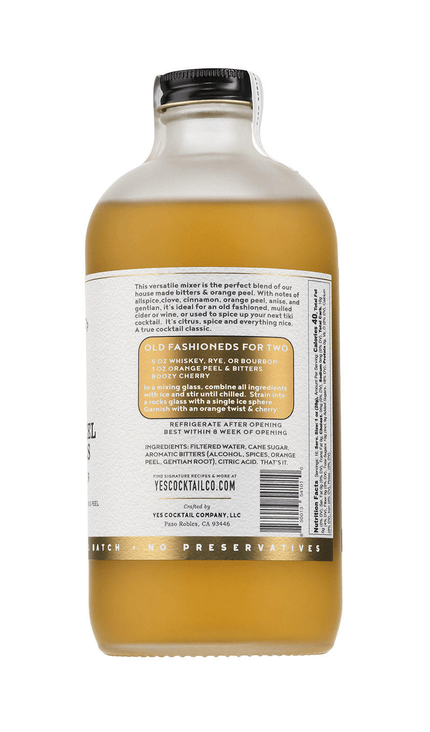 Bottle of TESCOTCHILLO Forte with a black cap on a white background