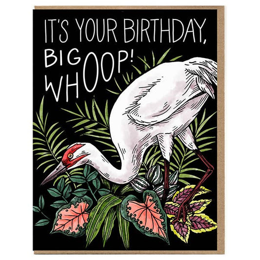 Birthday card with crane