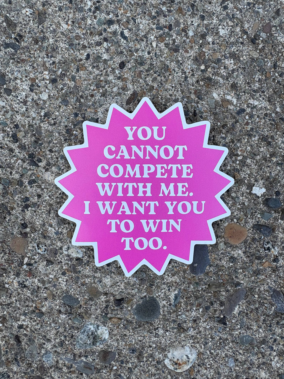 Support and Win Together Sticker