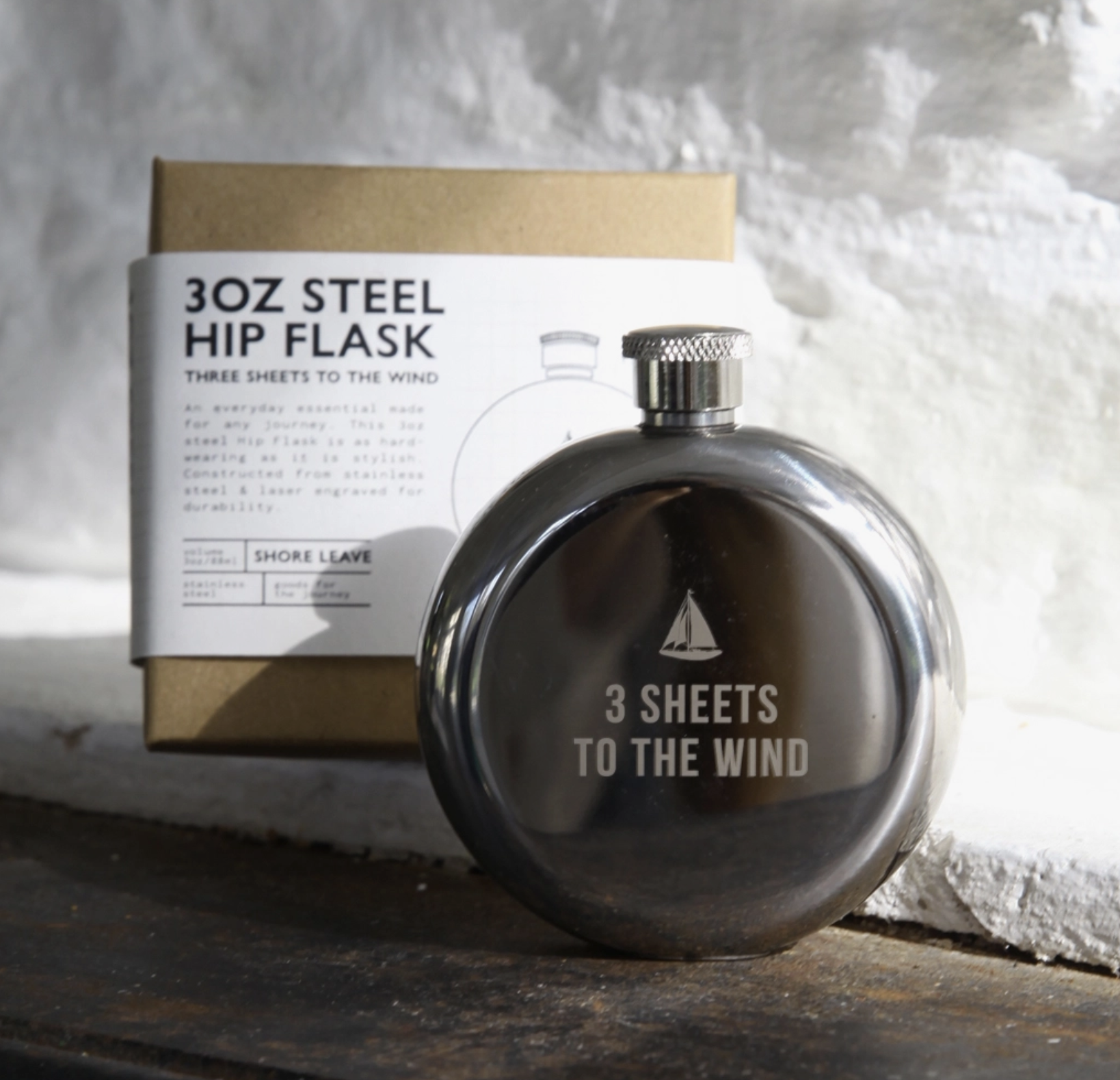 3 oz. Flask - Three Sheets