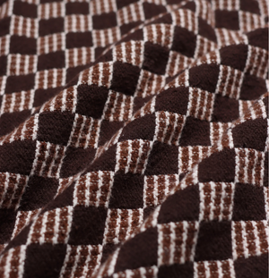 Hiro Shirt - Slate Brown Criss-Cross Check