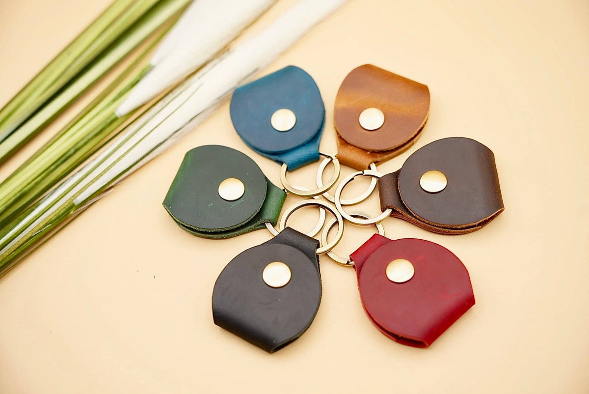 Leather Airtag Holder Organizer