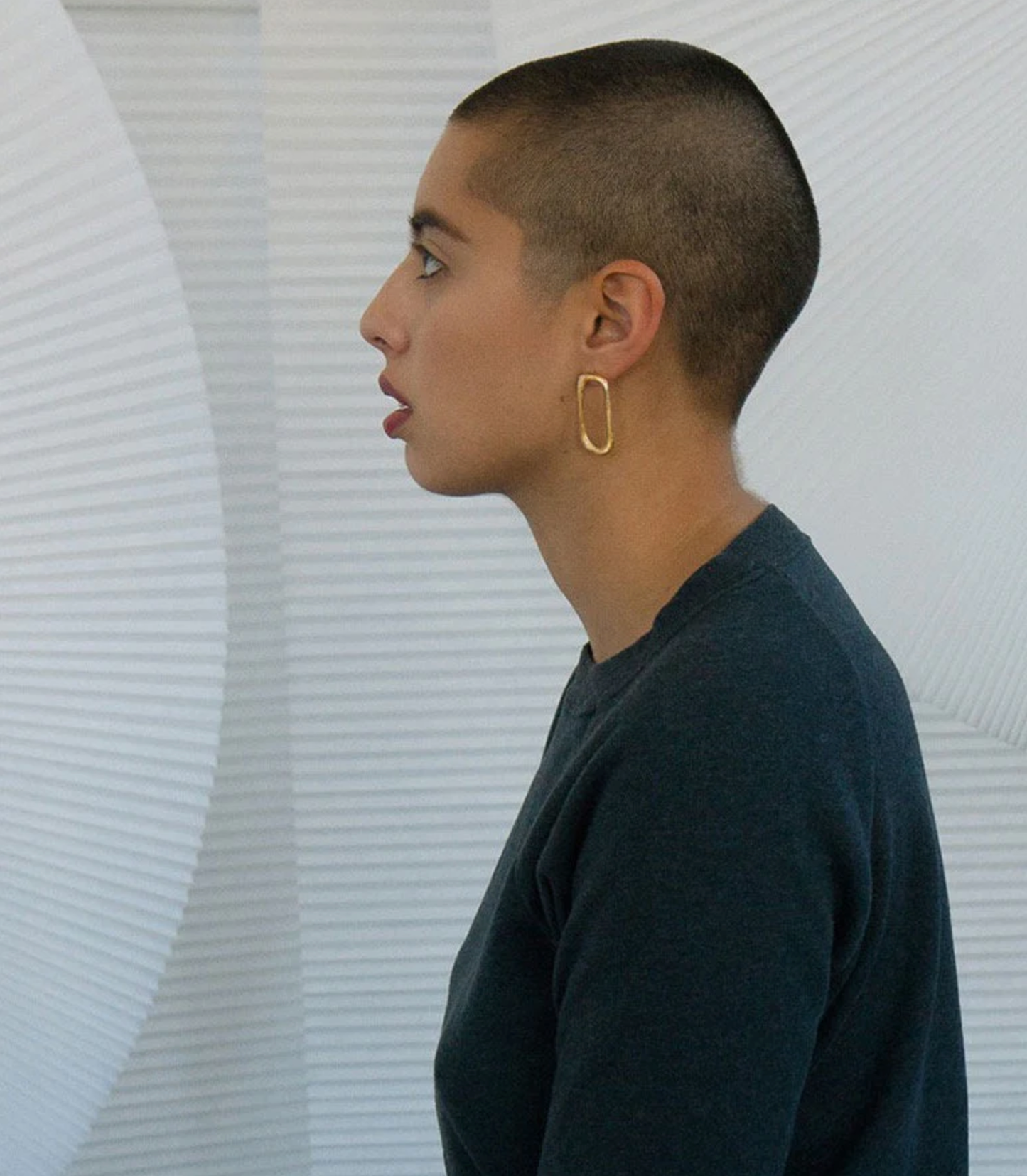 Large Links Stud Earrings