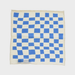 Wool Pocket Square - Blue Check