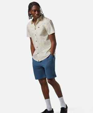 Charter Print S/S Woven Shirt - Off White Micro Floral