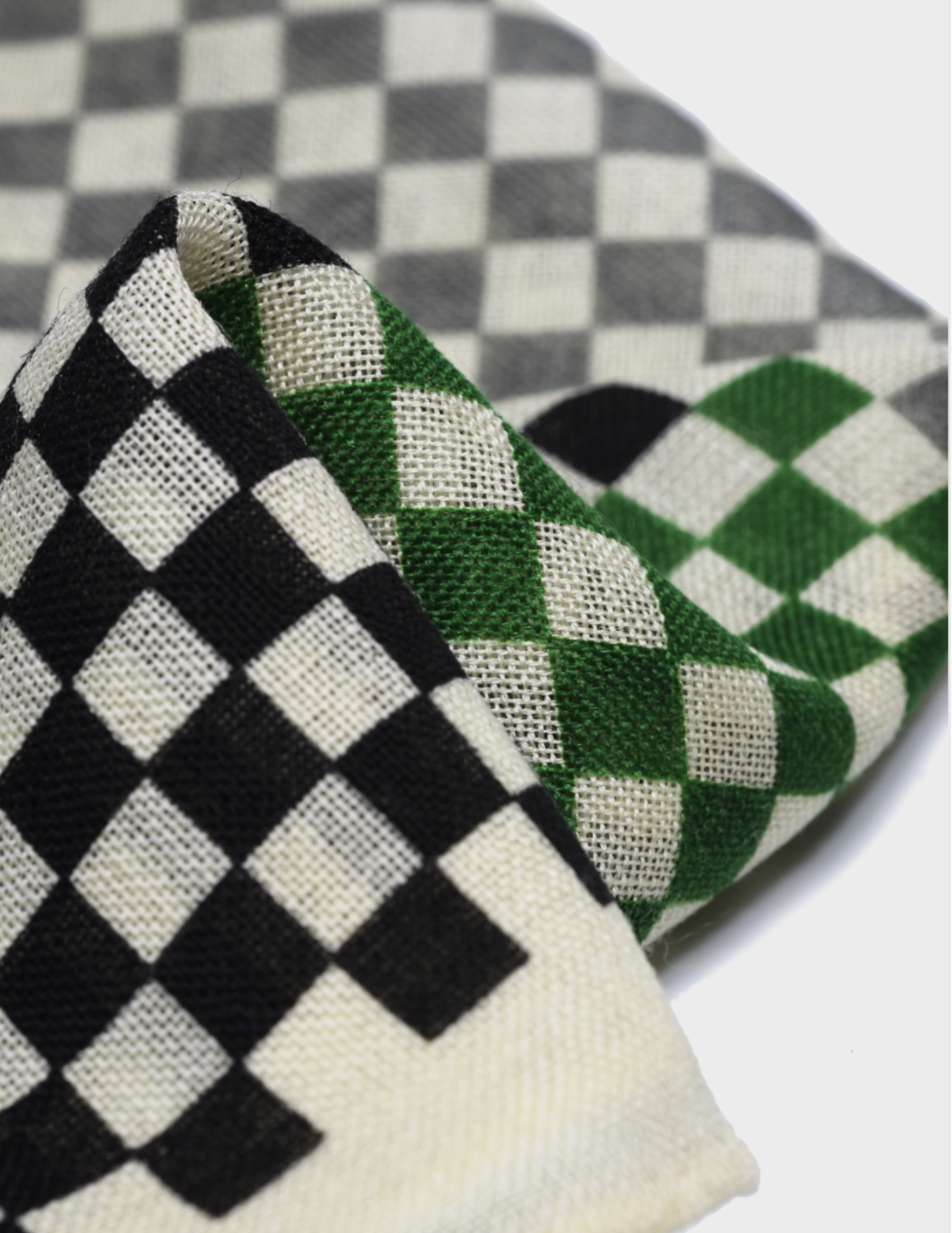 4-sided Checker Pocket Square