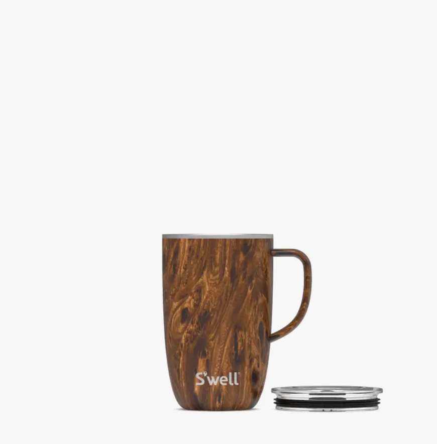 Stainless Steel Mug with Handle - Teakwood 16 oz.