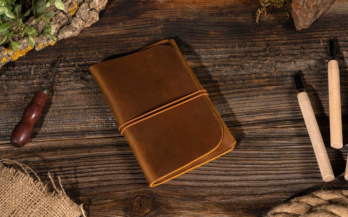 Leather Passport Holder With Strap