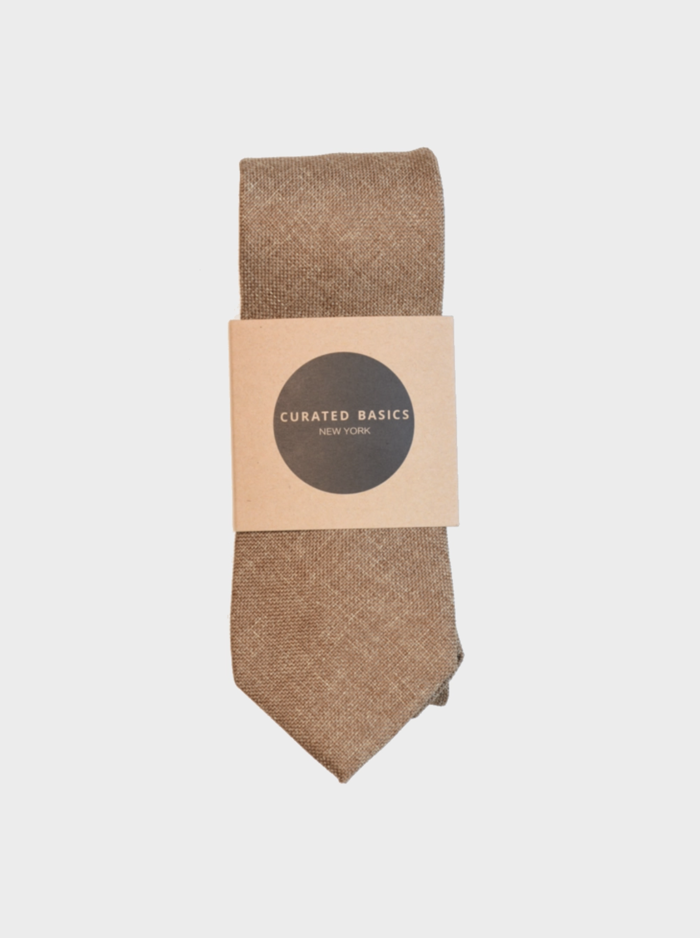 Brown Linen Tie