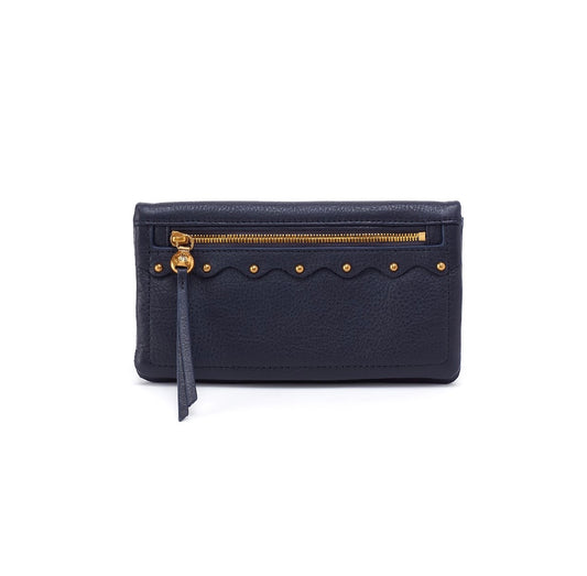 Ink Navy Lumen Continental Wallet - Pebbled Leather
