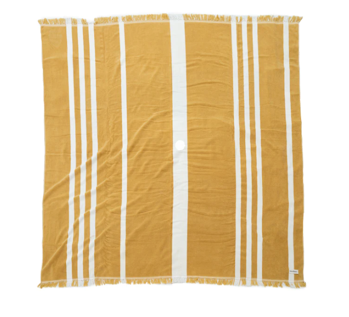 Beach Blanket - Vintage Yellow Stripe