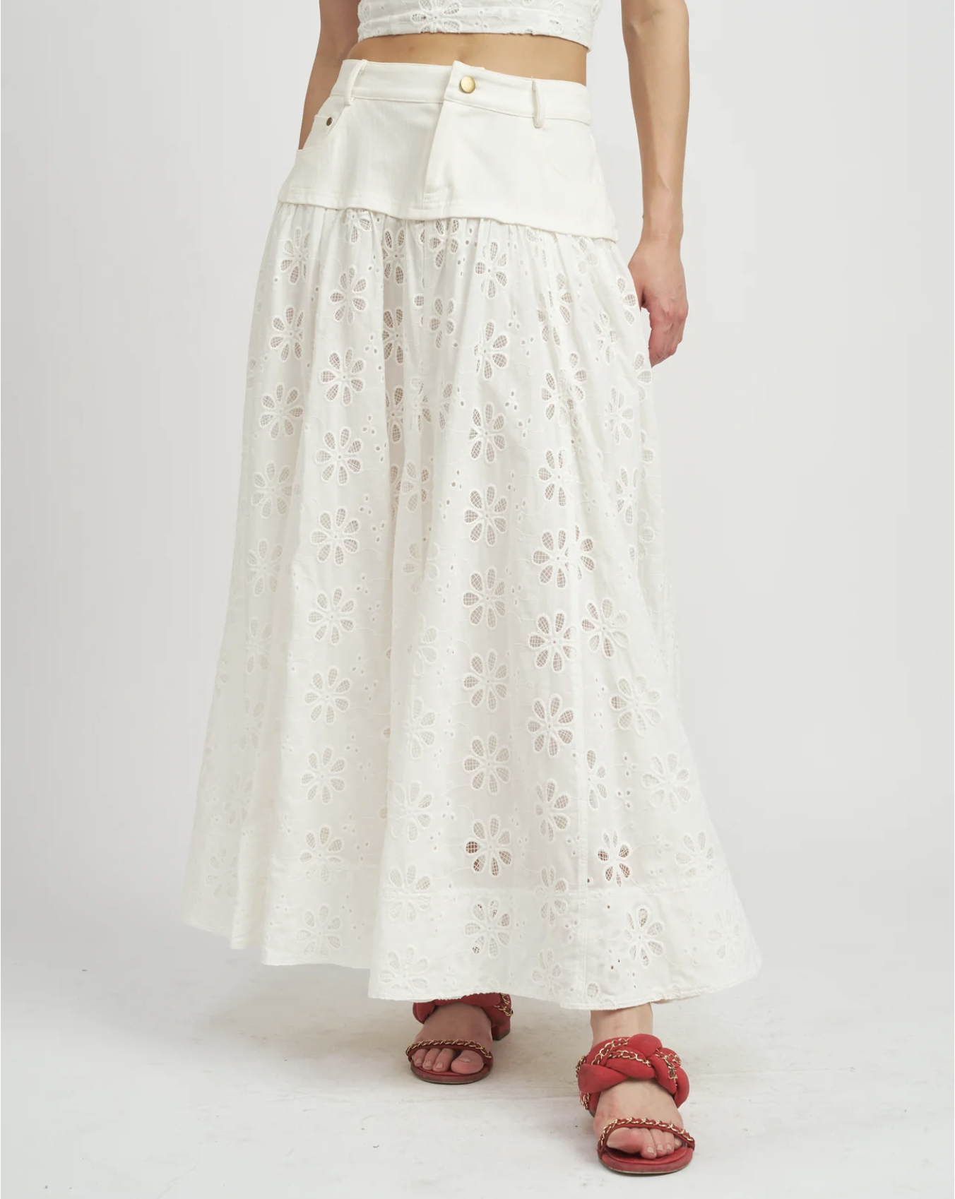 Adina Maxi Skirt - White