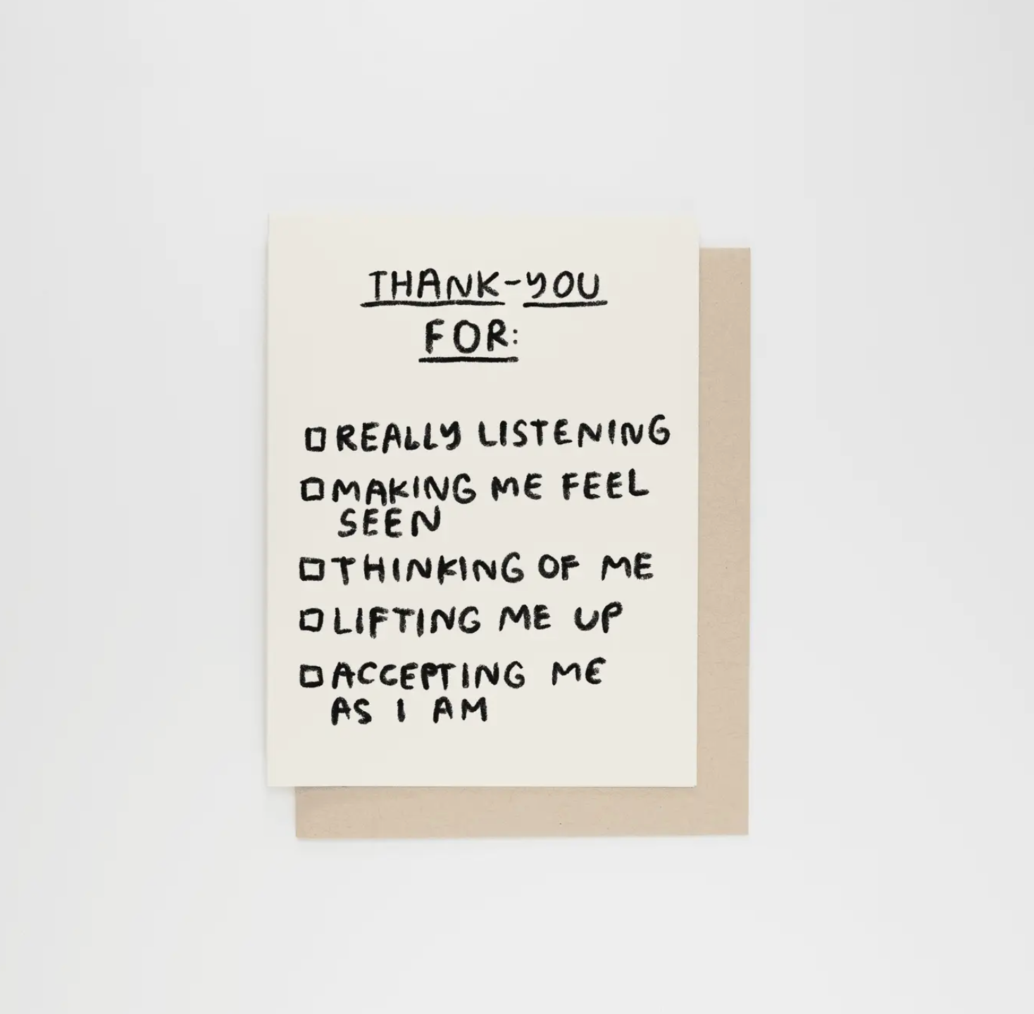 Thank-You Checklist Card