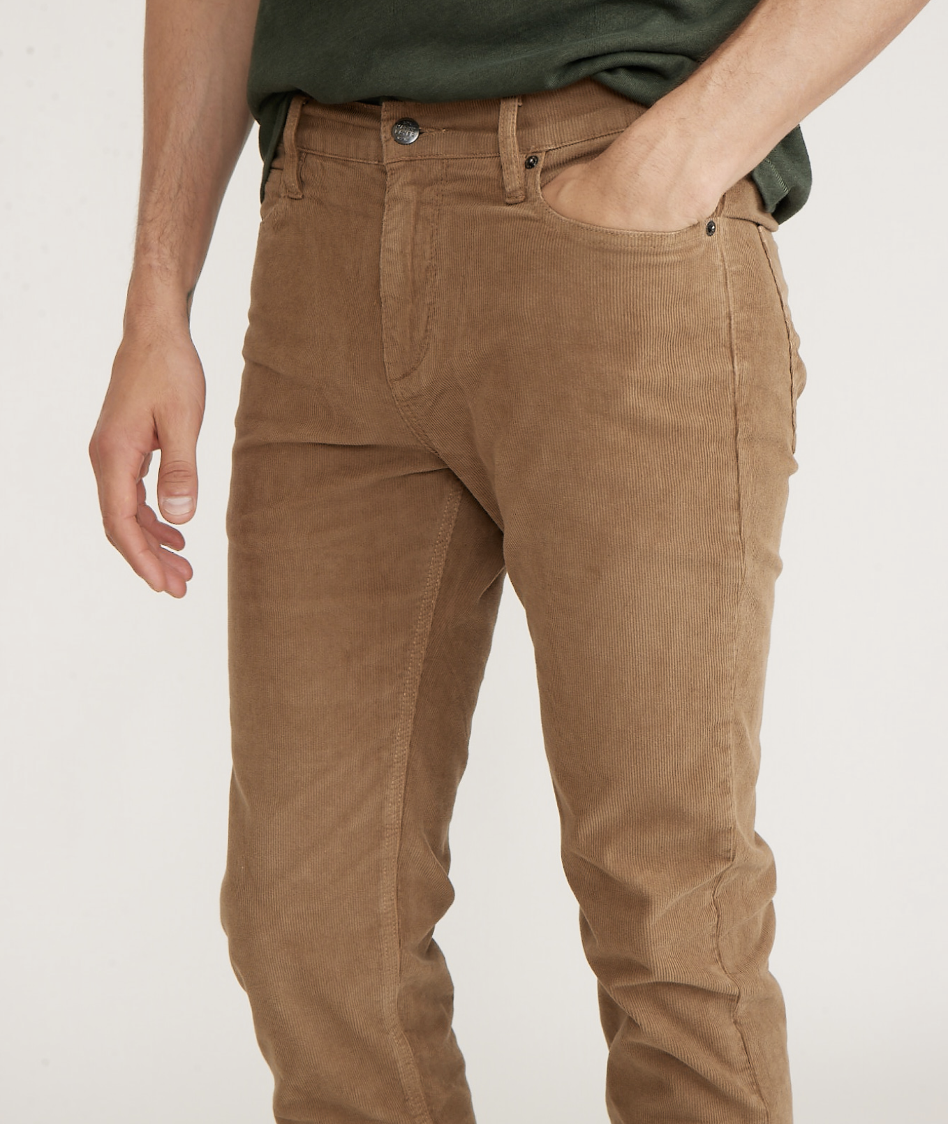 5 Pocket Cambridge Corduroy Pant Slim Fit - Toasted Coconut