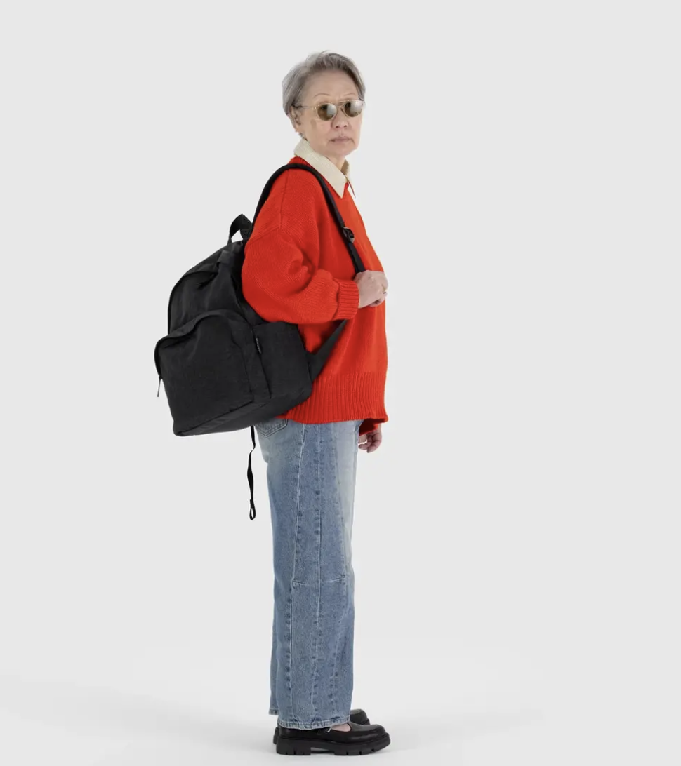 Large Nylon Backpack - Black