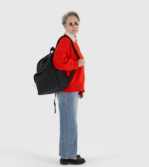 Large Nylon Backpack - Black