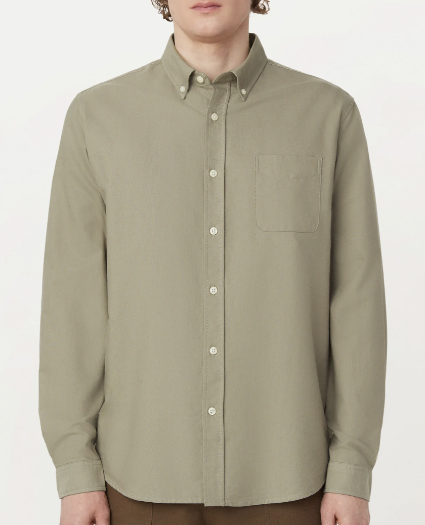 The Jasper Oxford Shirt - Vetiver Green