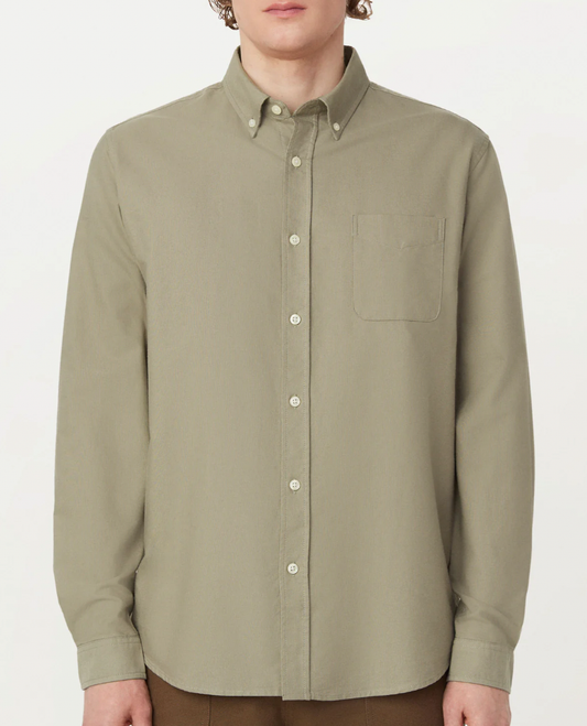 The Jasper Oxford Shirt - Vetiver Green