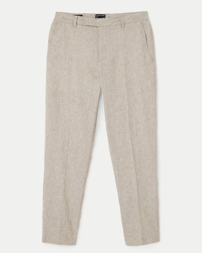 Colin Tapered Linen Pant - Hazel