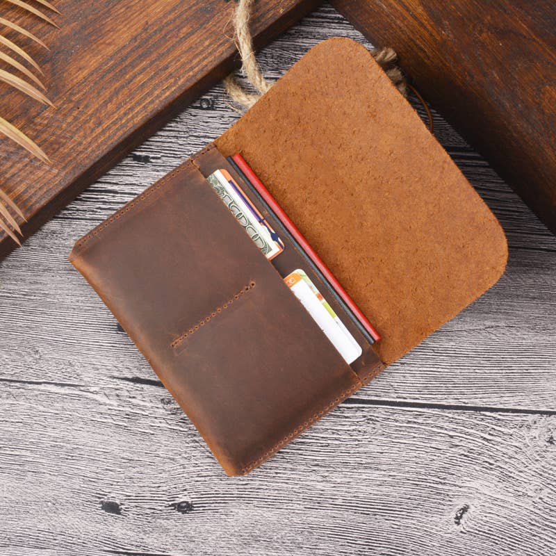 Leather Passport Holder With Strap