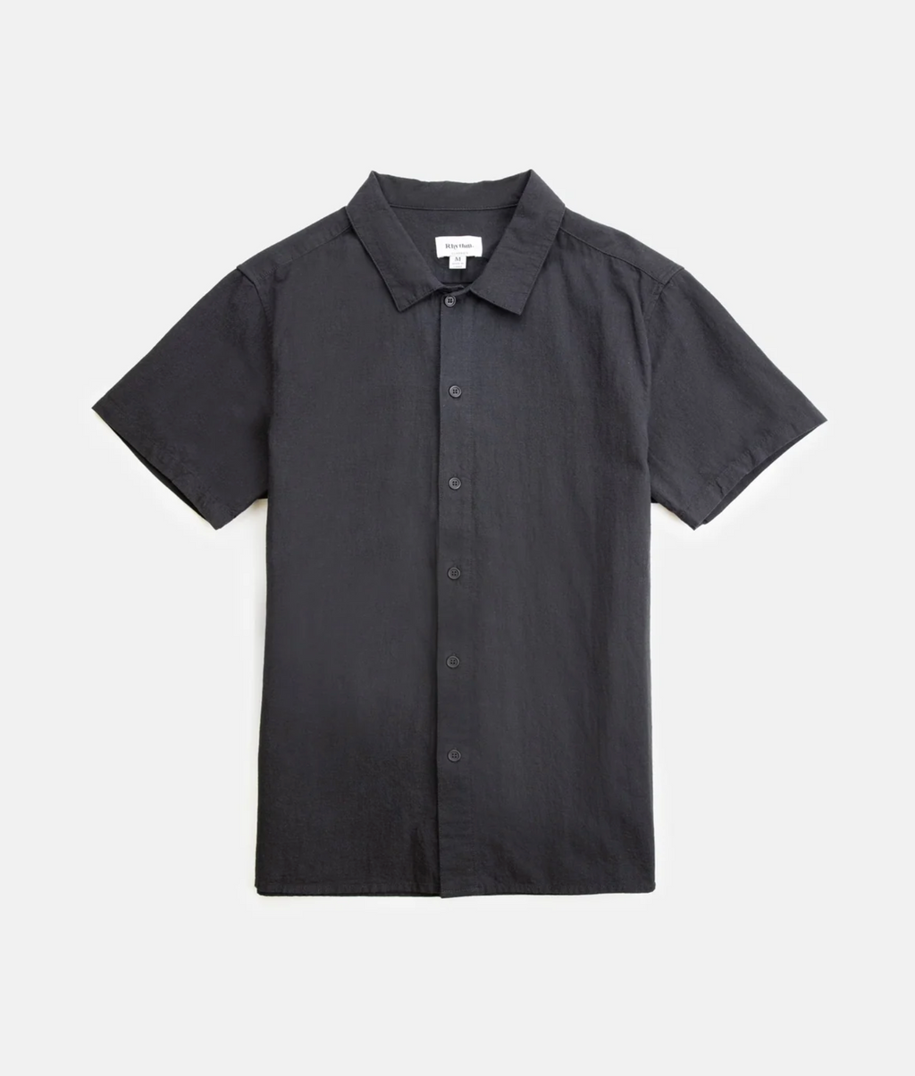 Classic Linen Short Sleeve Shirt - Black