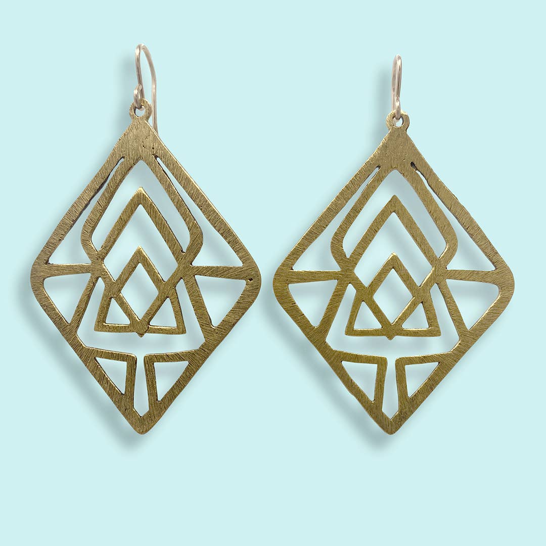 Ornamental Things - Geometric Rhombus Earrings