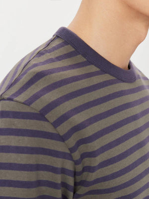 The Relaxed Striped T-Shirt - Boreal Green