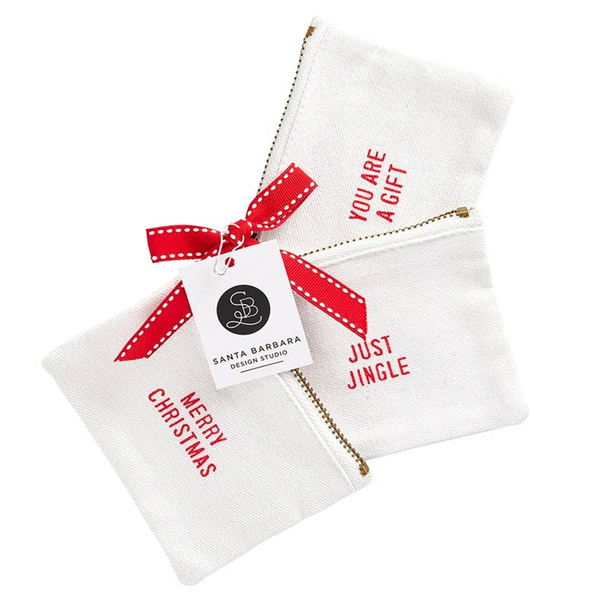 Merry Christmas Gift Card Pouches - - Set of 3