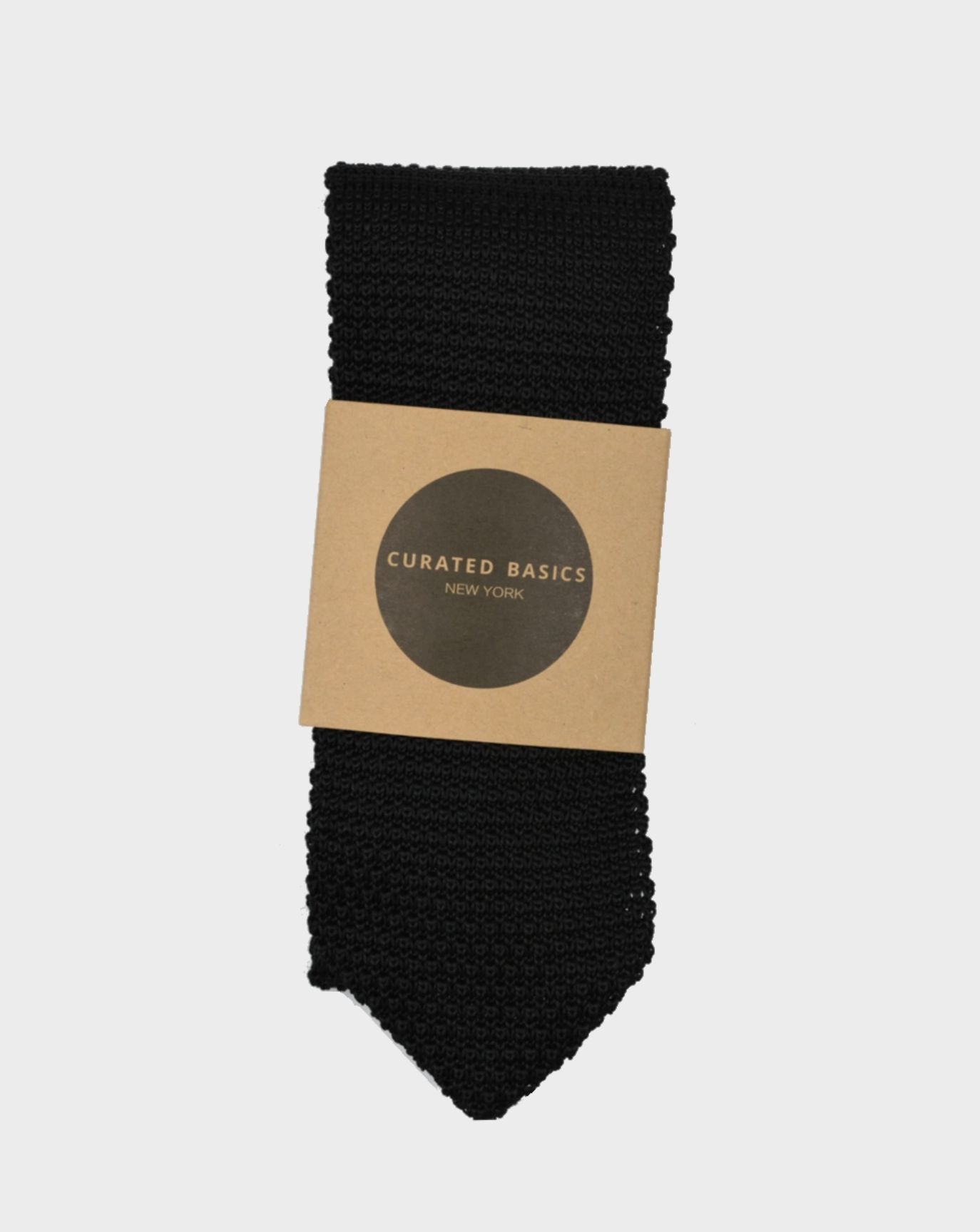 3" Black Knit Tie