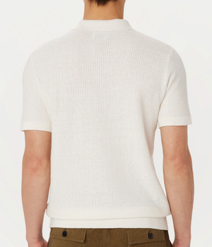 Mixed-Stitch Polo - Cloud