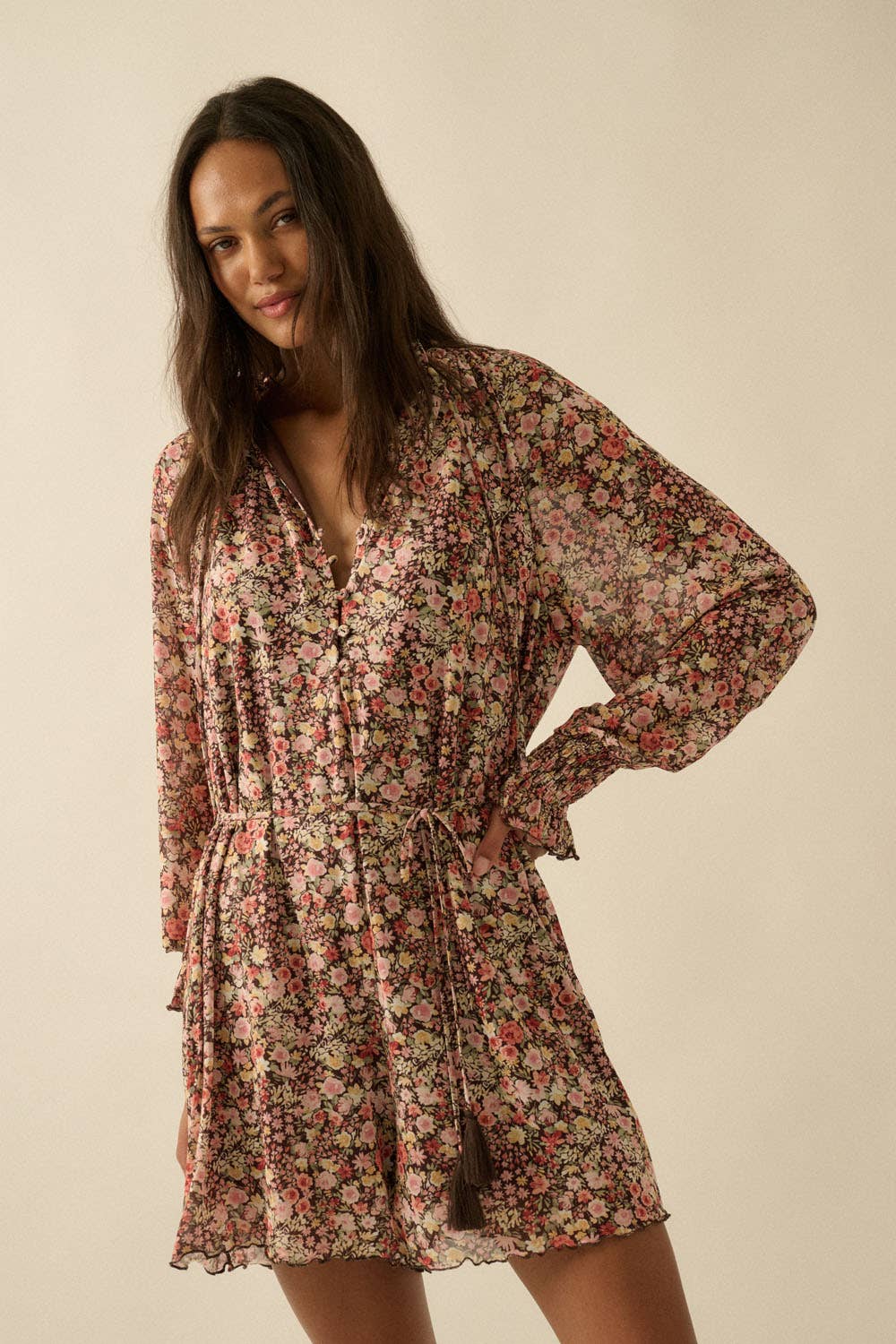 Chocolate Flora Romper